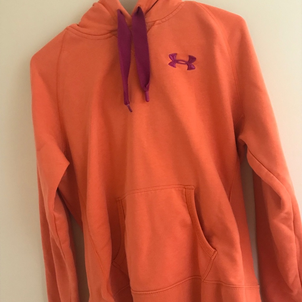Orange under armor sweatshirt with purple accent